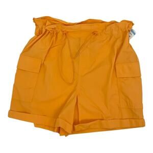 Steve Madden Ripstop Toggle Cargo Shorts Orange Size XS NWOT